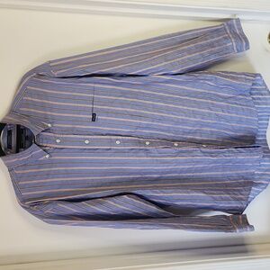 Faconnable Long Sleeve Button Down Dress‎ Shirt - Size LT